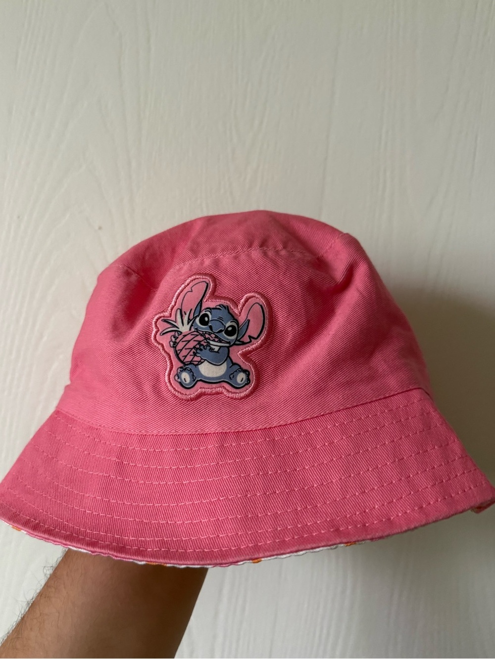 Disney Stitch Girls pink bucket hat - one size